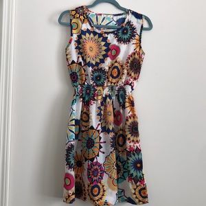 Drunken Tango printed dress size large